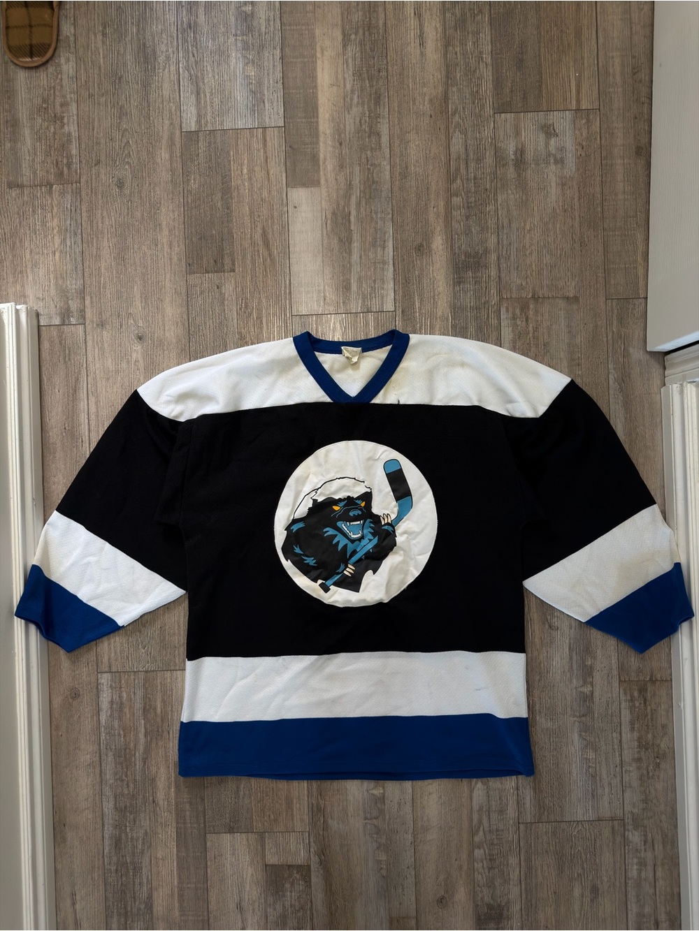 Vintage Athletic Knit Hockey jersey Angry Badger